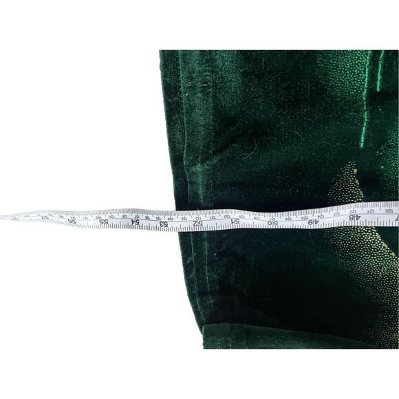 Vintage velour 70s 80s green sparkly peacock and Lotus flower maxi house dress - Picture 6 of 6